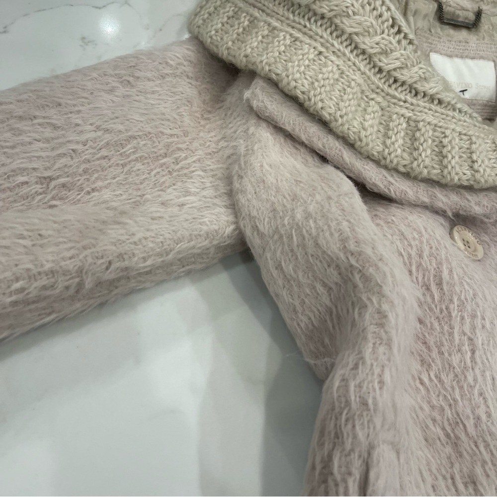 Scervino Street Stylish Double-Breasted Coat with Knit Collar - Picture 10 of 16
